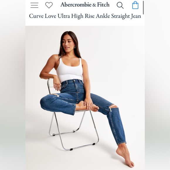 Abercrombie Curve Love The Ankle Straight Ultra High Rise - Picture 4 of 4